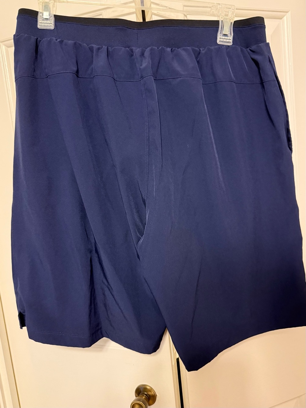 Men's Fabletics Navy Athletic Drawstring Shorts - Picture 2 of 3